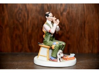 Norman Rockwell 'Man Threading A Needle' Porcelain Figurine