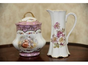 Pitcher And Covered Urn Lot