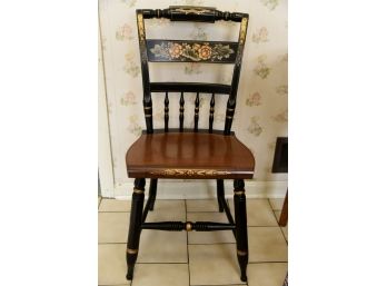 L. Hitchcock Gorgeous Stenciled Solid Maple Side Chair 16'x15'x34'