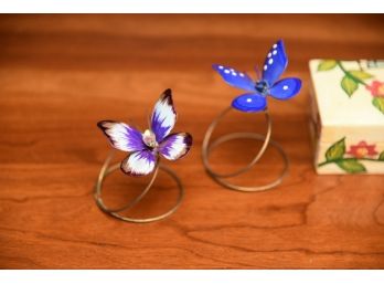 Hand Painted Copper Butterflies