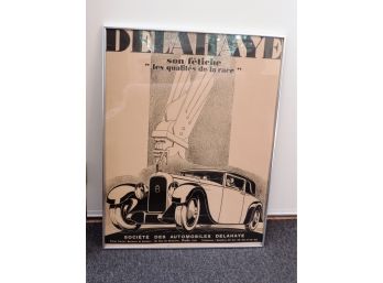 'Delahaye' Framed Poster