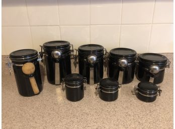 Black Ceramic Kitchen Counter Set