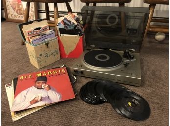 Vintage Lp's 45 And Fisher Turntable