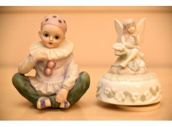 Ceramic Angel And Child Musical Lot