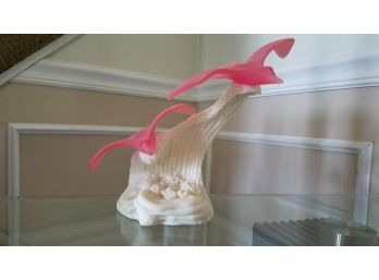 Seagulls Soaring Over A Wave Figurine