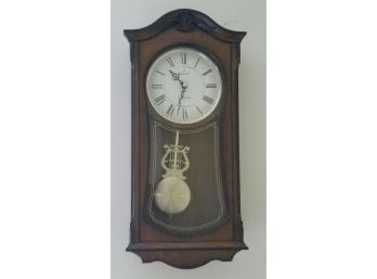 Vintage Wood Buluva Wall Clock 8.5'x19'