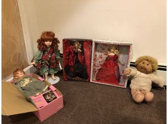 Vintage Cabbage Patch, Barbie And Porcelain Fairy With COA