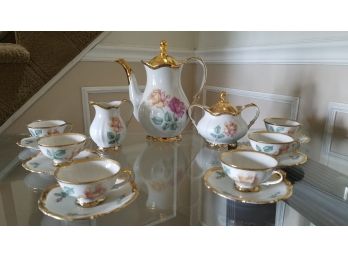 Stunning Bavaria Porcelain Complete Tea Set For 6