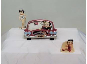 Drive In Betty Boop Picture Frame And Collectible Figurines