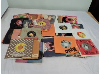 Mostly 80' Assortment Of  45's Records