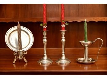 Pewter Candle Holder Assortment