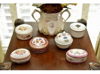 Trinket Boxes And Floral Mini Pitcher