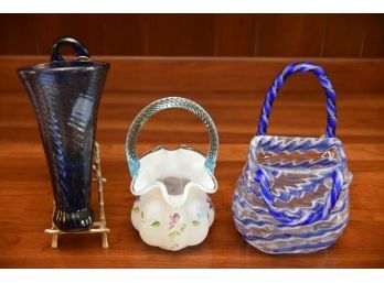 Glass Handbag And Basket Wall Pocket - Back Room