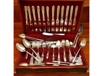 Antique 1874 Rogers Brothers Flatware Service For 12 With Box