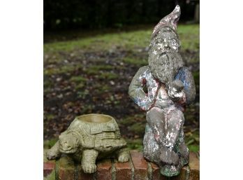 Concrete Gnome And Turtle