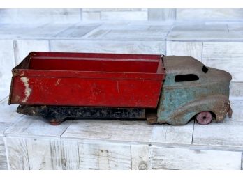 Vintage Pressed Steel All Metal Prod Co Toy Dump Truck