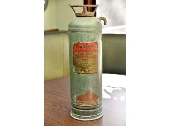 Vintage 'RED STAR Model 303' Copper Brass Fire Extinguisher