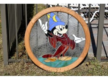 28' Stained Glass Mickey Fantasia Wall Hanging