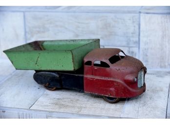Vintage Pressed Steel Metal Toy Dump Truck