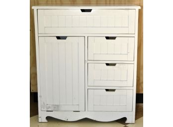 Belini Furniture White Pine Country Bathroom Cabinet With Hamper 29'x13'x33