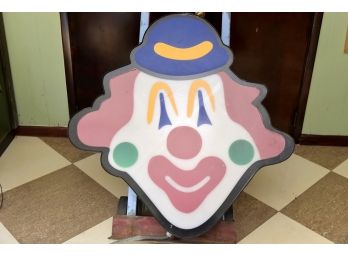 Giant Amusement Park Clown Face Light Up