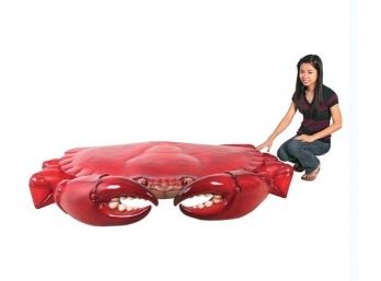 Larger-than-life Colossal Crustacean Giant King Crab Statue
