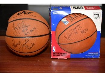 2 Signed NBA Basketball- From 'Make A Wish Foundation' Silent Auction NYC