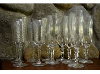 Clear Glass Champagne Flutes