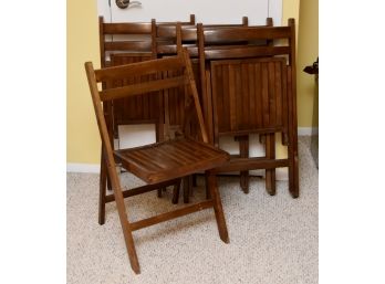 5 Wooden Folding Chairs