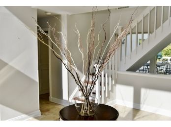 Grand 15' Tall Glass Vase With Branches Centerpiece Vase