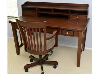 Cherry Desk With Wood Office Chair