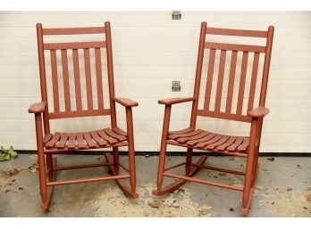 2 Redwood Porch Rocking Chairs - Set 2