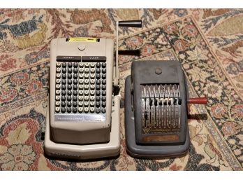 Vintage Check Printer And Vintage Statistical Calculator