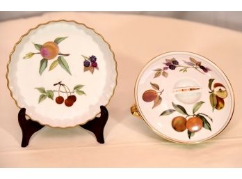 2 Porcelain Floral Serving Pieces