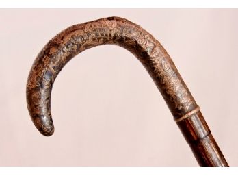 33' Vintage Copper Handled Walking Sticks