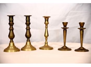 Solid Heavy Brass Candle Holders