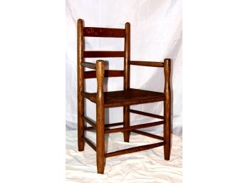 Antique Oak With Cane Seat Chair