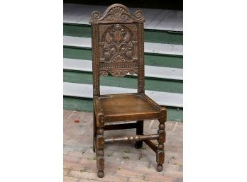 Carved Black Gothic Seat