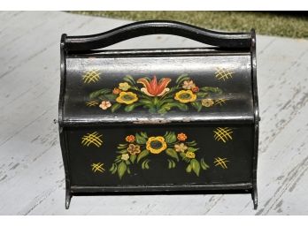 Hand Painted Vintage Sewing Box