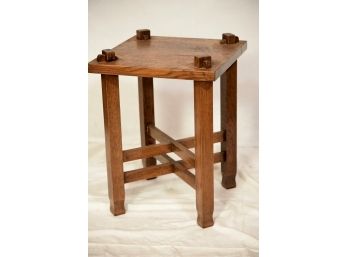 Vintage Oak Side Table 16'x16'x23'