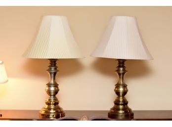 Pair Of Brass Touch Lamp Table Lamps