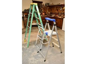 Three Ladders Different Sizes