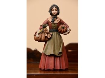 American Settler Woman Harvest Figurine