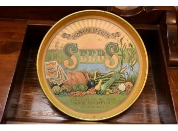 Vintage 'Sunshine Seed Company' Metal Serving Tray