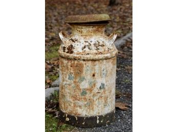 24' Weathered Milk Can With Lots Of Personality