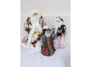 Victorian Santa Figurine Lot