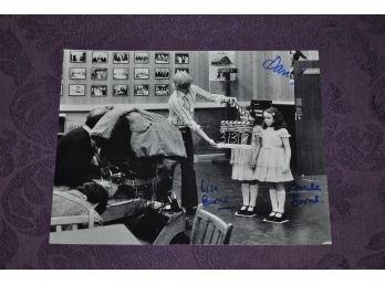 The Shining 'Grady Twins' Lisa And Louise Burns Autographed 8x10 Behind The Scenes Photo