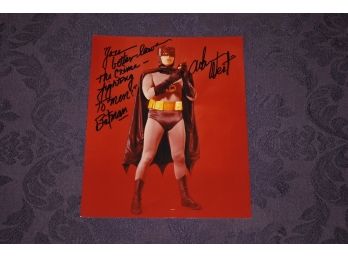Adam West Autographed Batman 8x10 Photograph