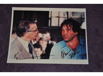 Kevin Costner And Oliver Stone 'JFK' Autographed 8x10 Photograph With COA