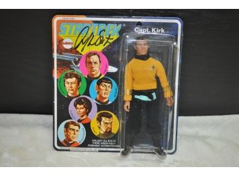 1974 SEALED Mego Star Trek Captain Kirk Action Figure Signed By William Shatner With COA